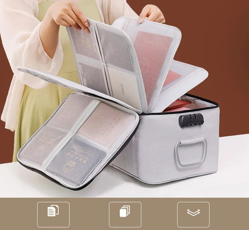 Large Multi-Compartment Document Organizer Bag