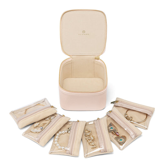 Sliffy Travel Jewellery Organizer with 6 Zipper Pouches